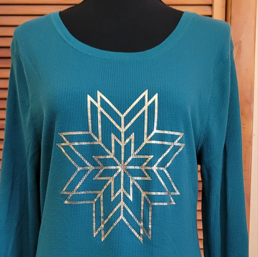 EUC Old Navy Thermal-Knit Long Sleeve Tee Size XL - Picture 2 of 12